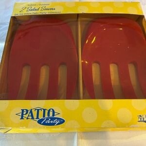 Patio Party Red Salad Servers